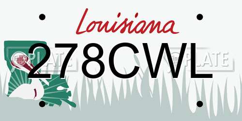 278CWL Louisiana License Plate