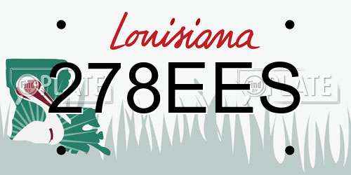 278EES Louisiana License Plate