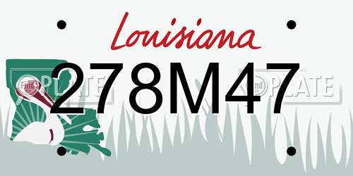 278M47 Louisiana License Plate