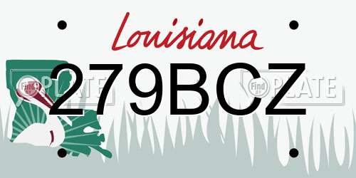 279BCZ Louisiana License Plate