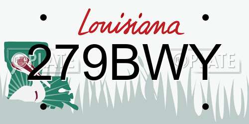 279BWY Louisiana License Plate