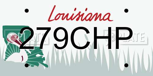 279CHP Louisiana License Plate