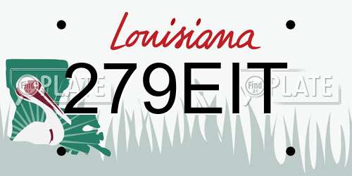 279EIT Louisiana License Plate