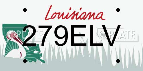 279ELV Louisiana License Plate