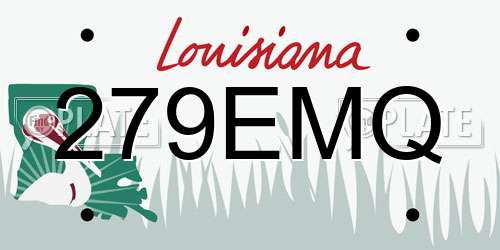 279EMQ Louisiana License Plate
