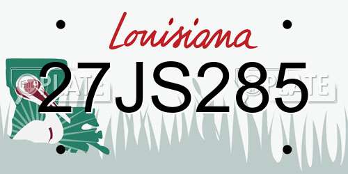 27JS285 Louisiana License Plate
