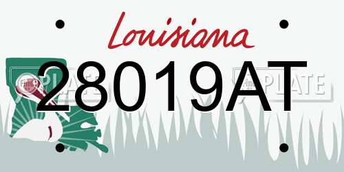 28019AT Louisiana License Plate