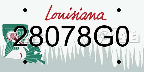 28078G0 Louisiana License Plate