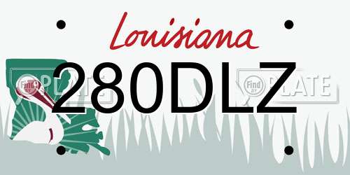 280DLZ Louisiana License Plate