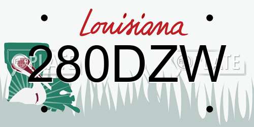 280DZW Louisiana License Plate