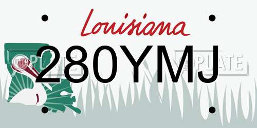 280YMJ Louisiana License Plate