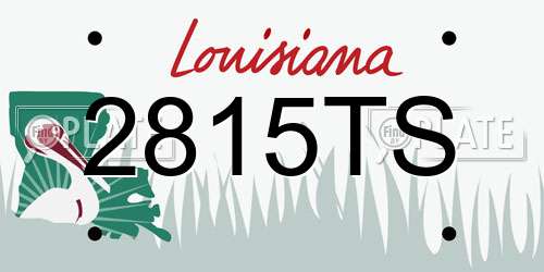 2815TS Louisiana License Plate