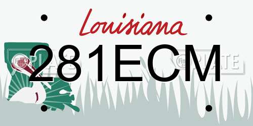 281ECM Louisiana License Plate