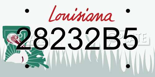 28232B5 Louisiana License Plate
