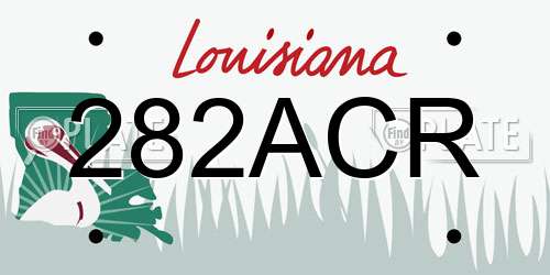 282ACR Louisiana License Plate