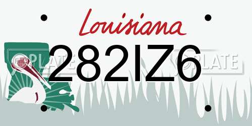 282IZ6 Louisiana License Plate