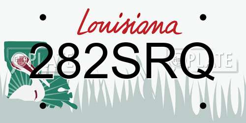 282SRQ Louisiana License Plate