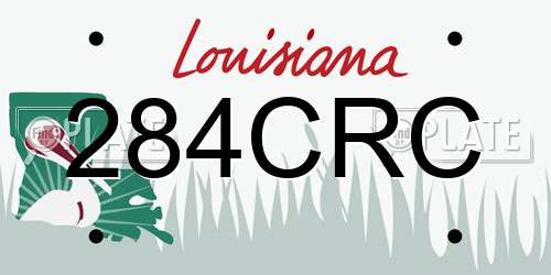 284CRC Louisiana License Plate