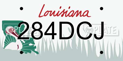 284DCJ Louisiana License Plate