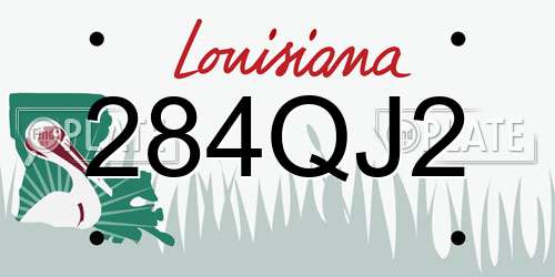 284QJ2 Louisiana License Plate
