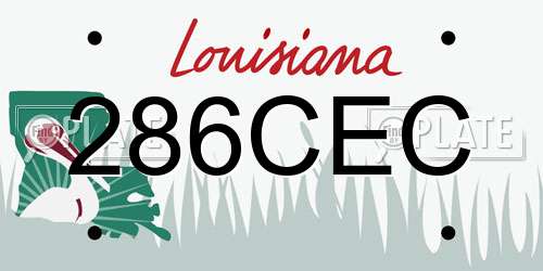 286CEC Louisiana License Plate