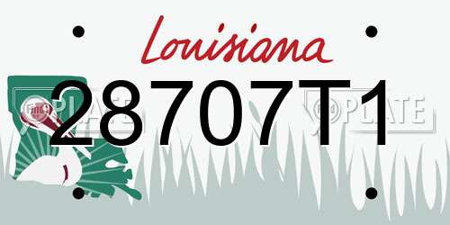 28707T1 Louisiana License Plate
