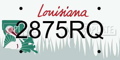 2875RQ Louisiana License Plate