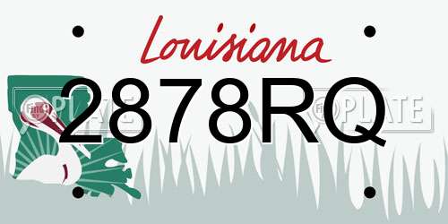 2878RQ Louisiana License Plate