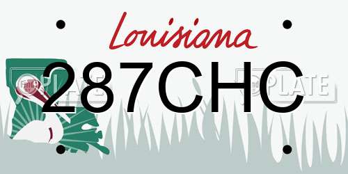 287CHC Louisiana License Plate