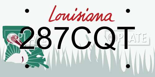 287CQT Louisiana License Plate