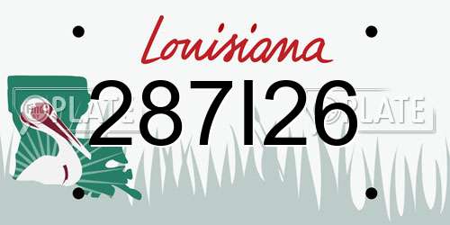 287I26 Louisiana License Plate