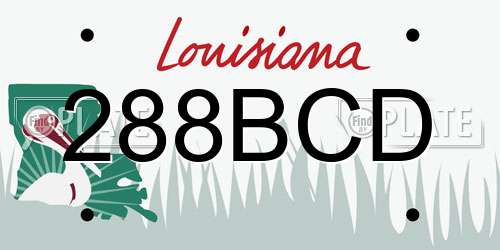 288BCD Louisiana License Plate