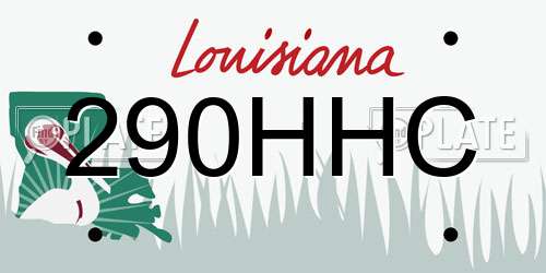290HHC Louisiana License Plate