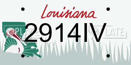 2914IV Louisiana License Plate