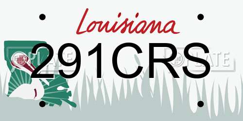 291CRS Louisiana License Plate