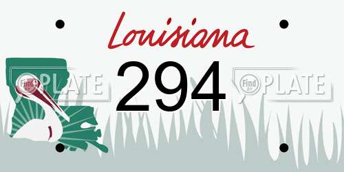 294 Louisiana License Plate