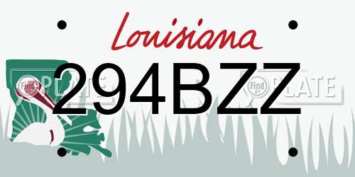 294BZZ Louisiana License Plate