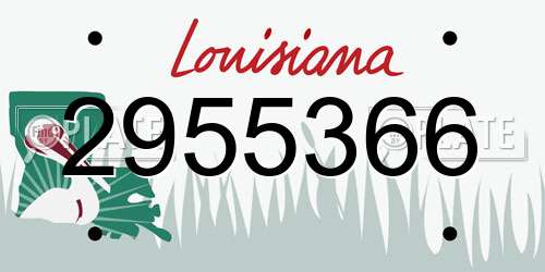 2955366 Louisiana License Plate