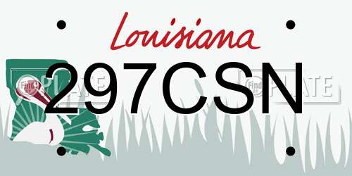 297CSN Louisiana License Plate