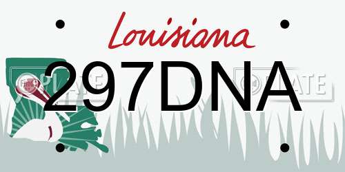 297DNA Louisiana License Plate
