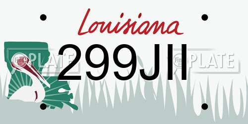 299JII Louisiana License Plate