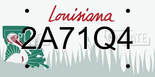 2A71Q4 Louisiana License Plate