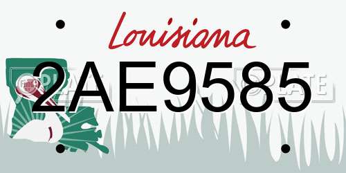 2AE9585 Louisiana License Plate