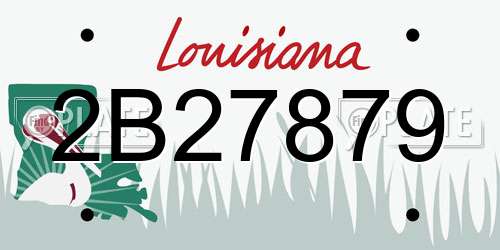 2B27879 Louisiana License Plate