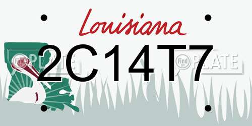 2C14T7 Louisiana License Plate