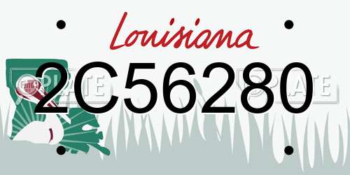 2C56280 Louisiana License Plate