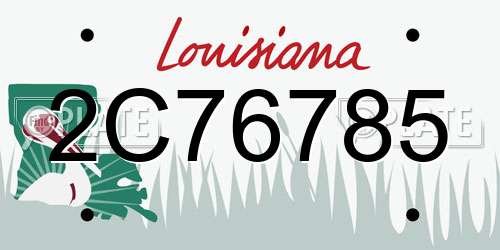 2C76785 Louisiana License Plate