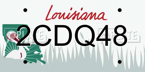 2CDQ48 Louisiana License Plate