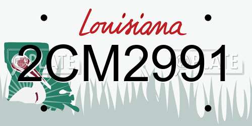 2CM2991 Louisiana License Plate