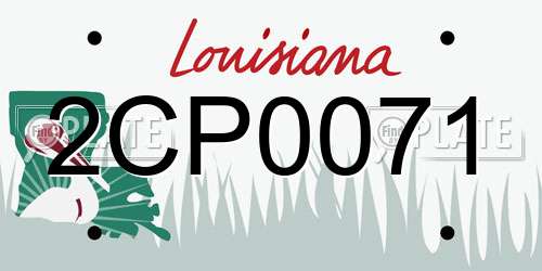 2CP0071 Louisiana License Plate